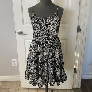 Paani black, white and gold beach dress mini